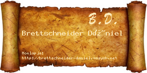Brettschneider Dániel névjegykártya